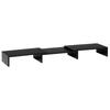 Suporte de Monitor Duplo Elevador de Comprimento Ajustável e Ângulo Giratório Suporte de Tela para PC Notebook Laptop Impressora 80-117 x 23,5 x 10 cm Preto