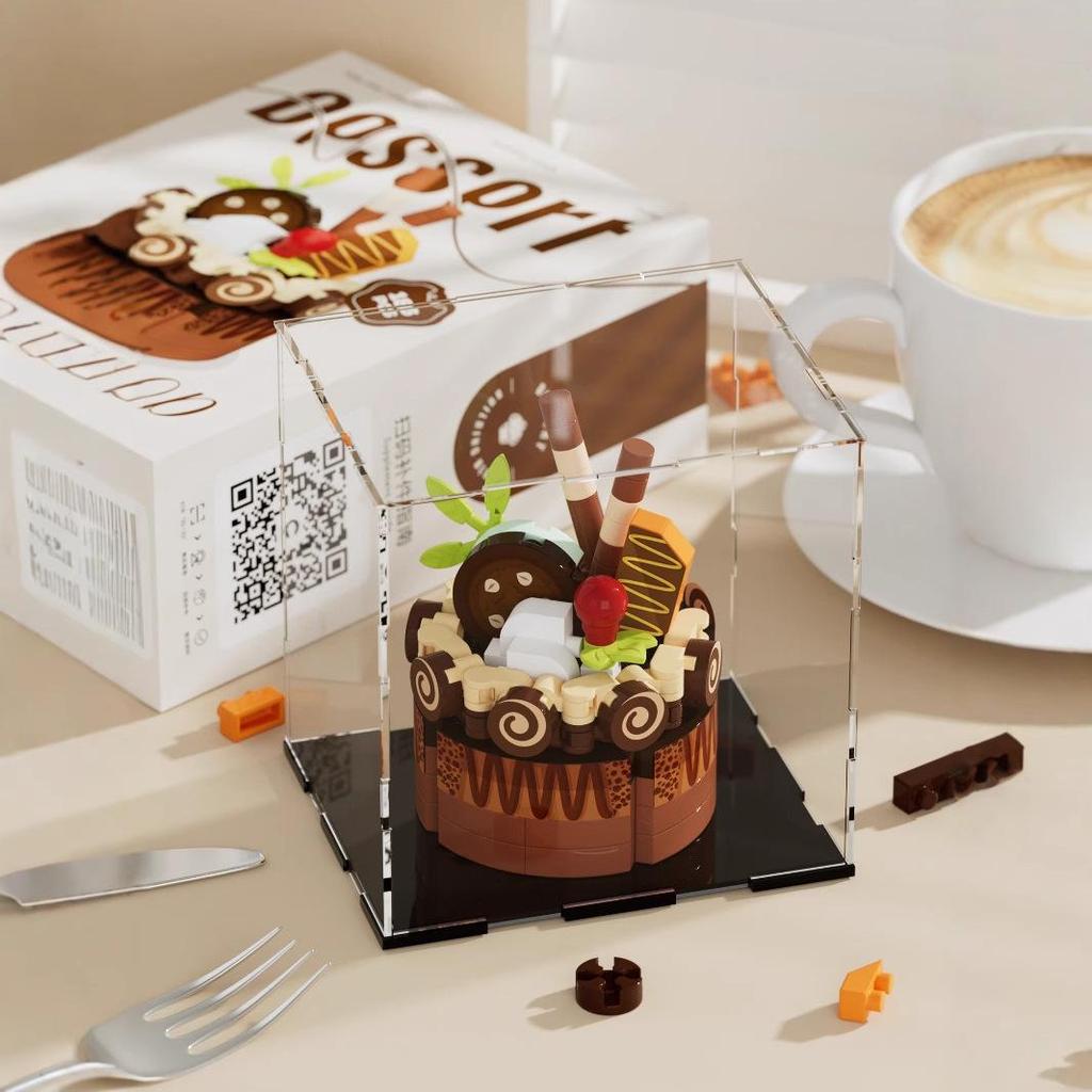 Handmade Strawberry Chocolate Lego Cake Building Toy - Children's Birthday Gift