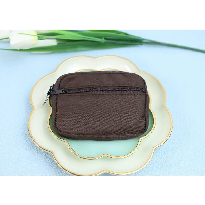 Mini Portamonete da Donna Portatile da Appendere a Doppio Strato Porta Carte e Porta Documenti Piccolo Portafoglio da Mano