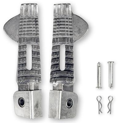 YESprime Aluminum Tandem Steps for Address V125, Left and Right Set, Motorcycle Pillion Footrests, Foot Pegs, and Scooter Kit