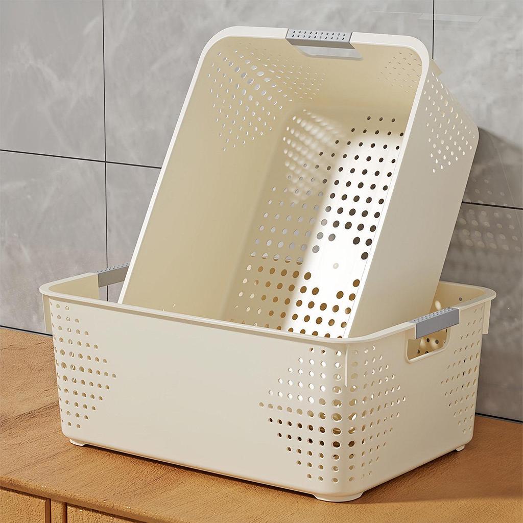Household Plastic Snack & Sundries Storage Basket - Kitchen, Dorm, Wardrobe Organizer Box