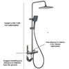 Hot Cold Temperature Digital Display Shower Set White Shower Faucet System Set With Ambient Light Bathroom Faucet Shower Head