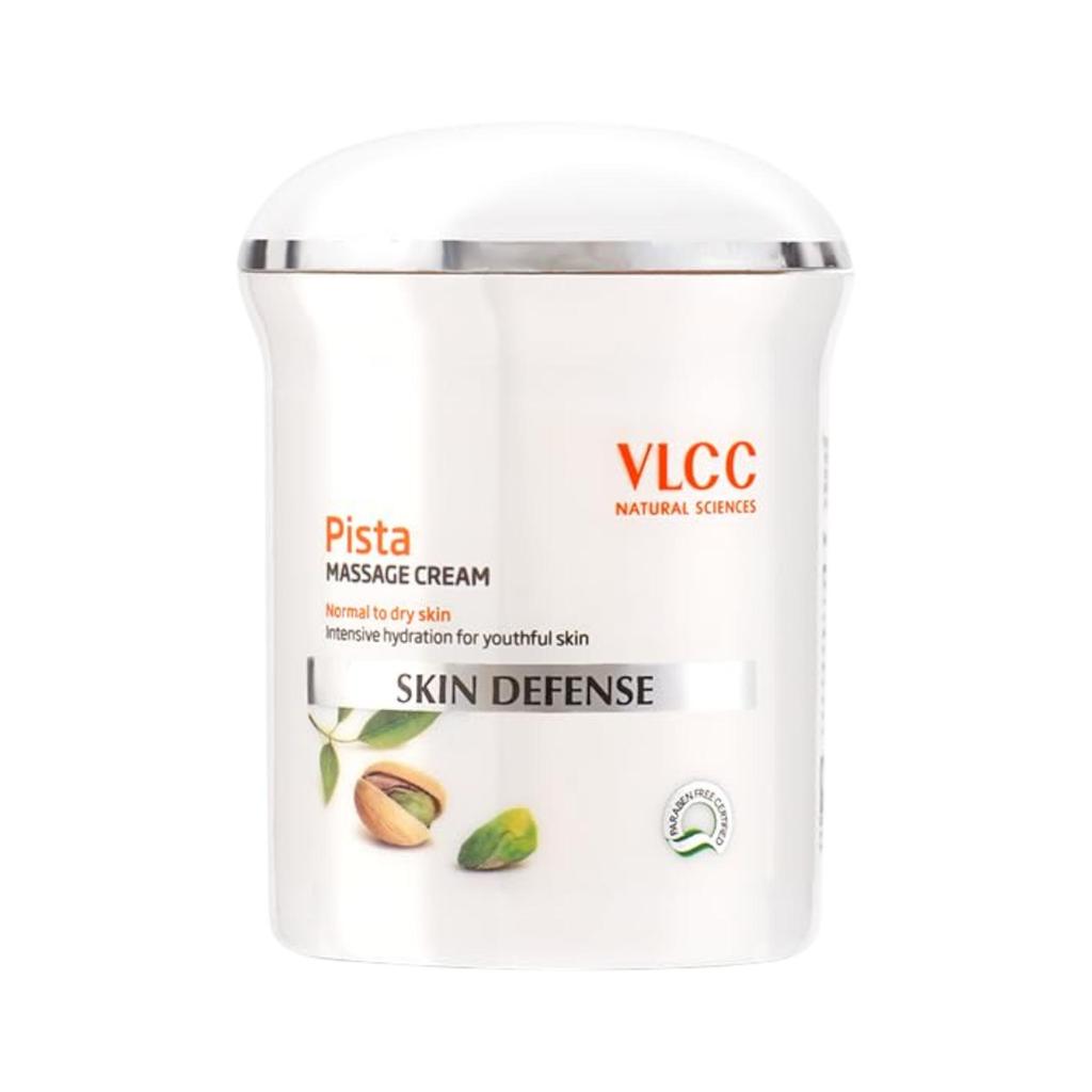 VLCC Pista Massage Cream 50g Pack of 1 For Intensive Hydration Radiance And Skin Protection With 10 Natural Extracts