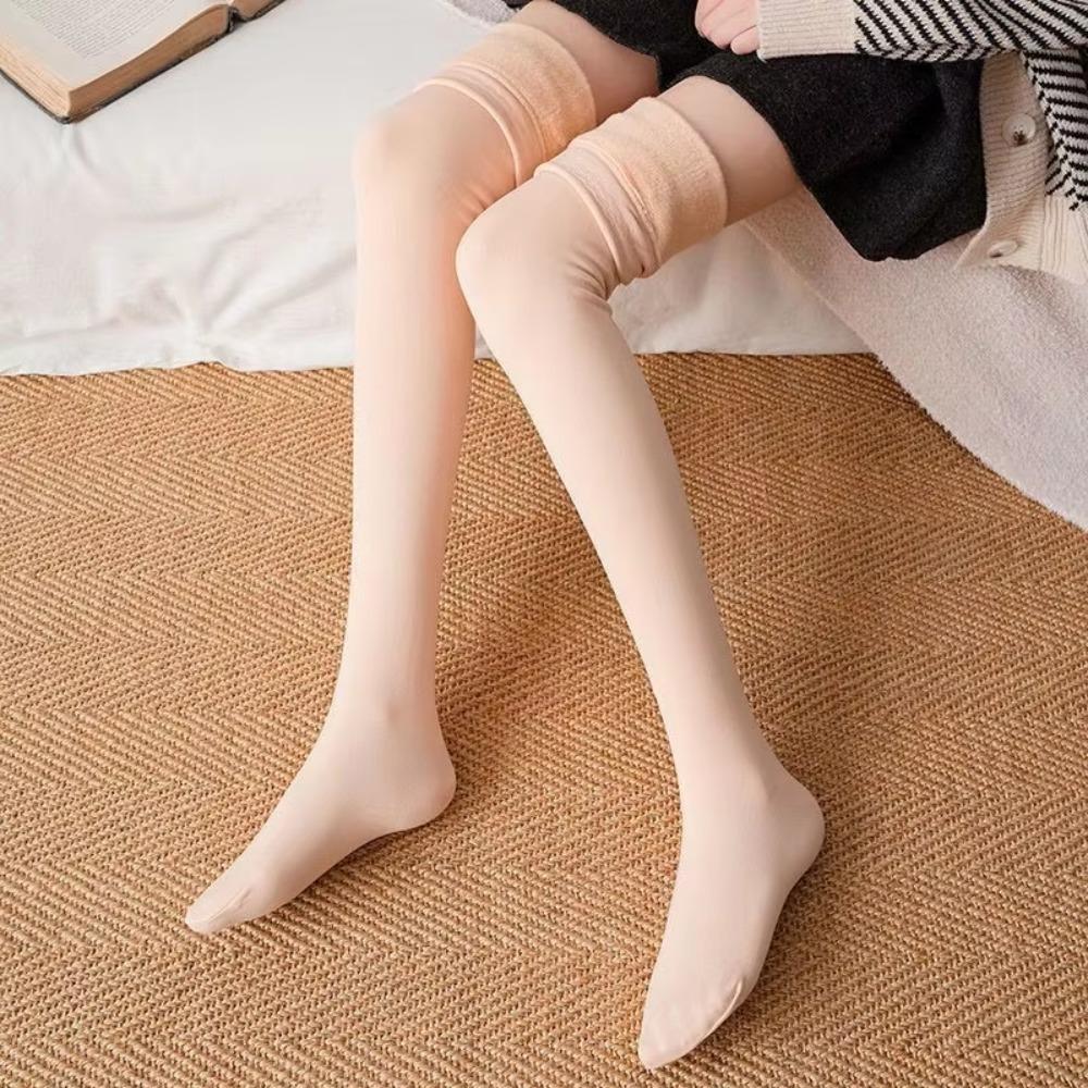 

Thick Knee-high Socks Velvet Foot Warmers New Over Knee Sock Fall Winter skin full feet