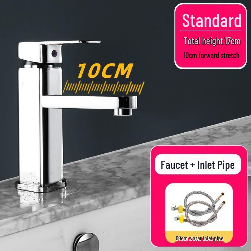 Lindong Single-Hole Square Basin Mixer Faucet