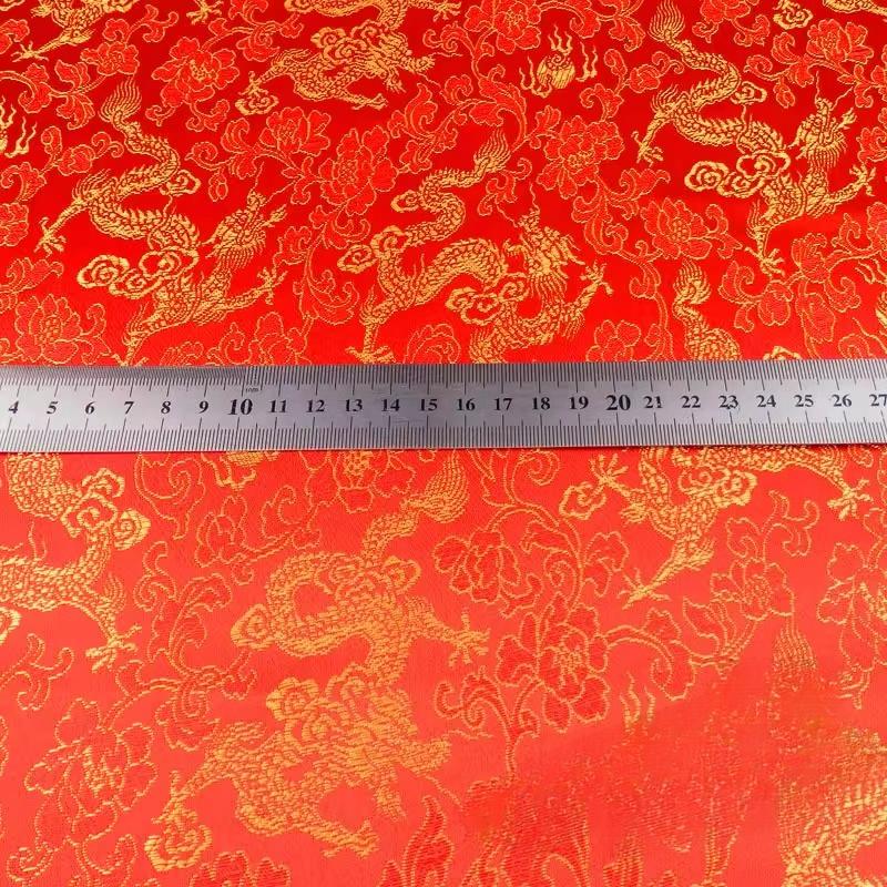Wide 90cm Dragon Pattern Series of Brocade Fabric for Ancient Hanfu Cosplay Kimono Tang Suit Cheongsam and Silk Brocade Clothing