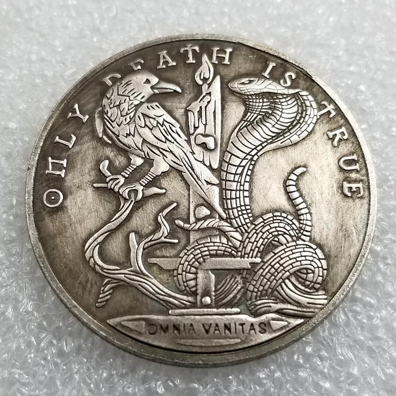 Antique Morgan Wanderer Skull Commemorative Silver Dollar Coin H4587 No