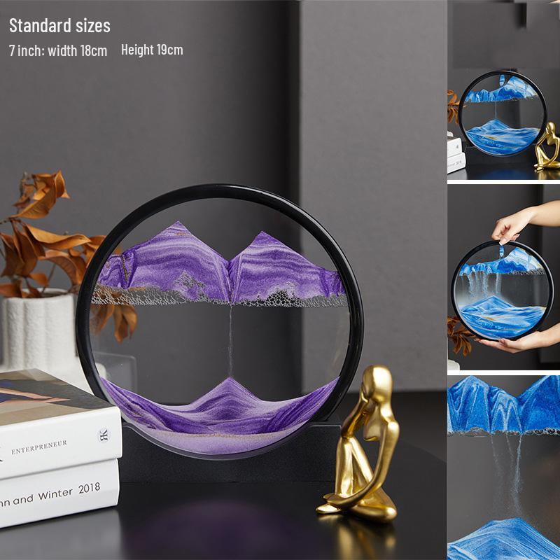 Treibsand-Sanduhr Kunst-Dekoration: Stilvolle Dekoration für Wohnzimmer & Weinschrank, Tolles Geschenk für Mädchen & Studenten