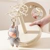 Transparent Rotating Display Box for Labubu Pendant Display Cabinet Large Capacity Dustproof Plush Doll Blind Box Display Case