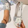Damen Vintage Bestickt Floral Schmetterling Dekorativ Mode Freizeit Schuhe Leicht und Atmungsaktiv, Weiche Sohle für Komfort, Haus Freizeit