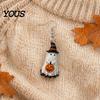 Witch Hat Earrings Cute Ghost Earrings, with Pumpkin Wizard Decor, Smooth Edge Halloween Drop Lightweight Acrylic Pendant Party Soft Painting