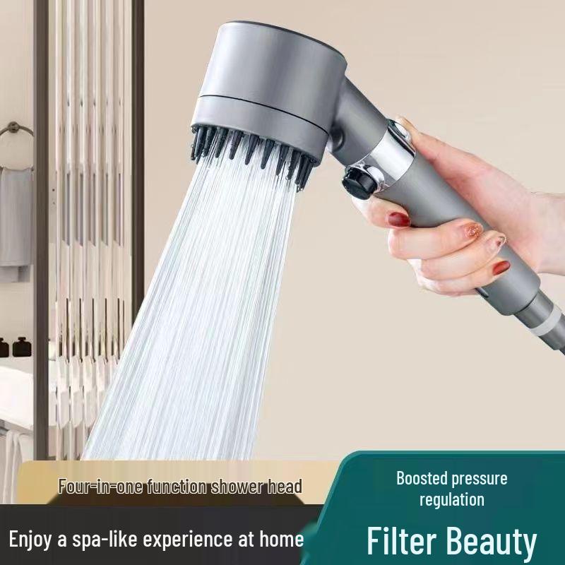 High-Pressure Handheld Shower Head with Filter Original Filter Core x5
