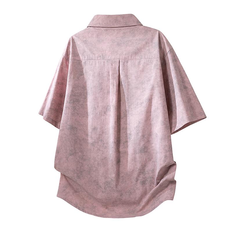 Retro Casual Collared Men's Summer Loose Plus Size Versatile Short Sleeved Shirt