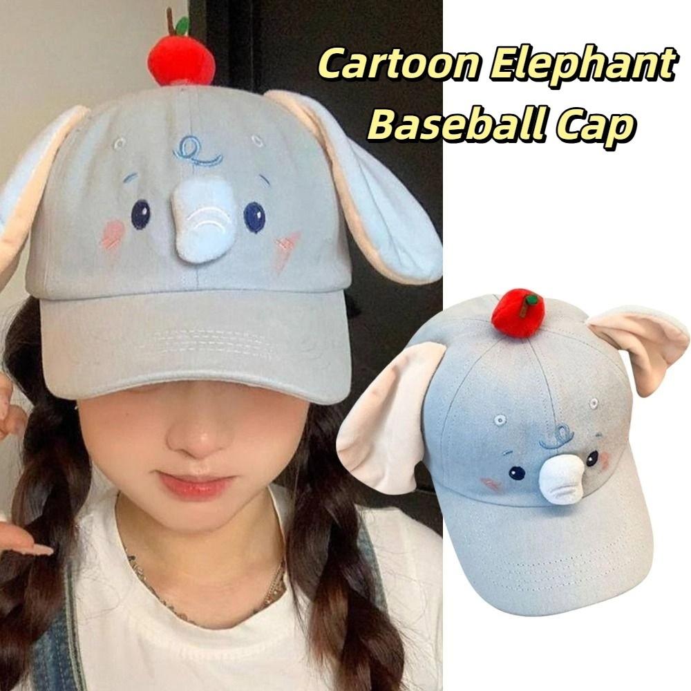 Cute Elephant Peaked Cap Y2k Sun Hat Fashion Baseball Cap  Women