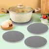 4 PCS Heat Resistant Rubber Table Mat, Non-Slip Silicone Coaster for Kitchen, Small Insulated Pad – Thin and Durable Design, Grey, 5.91x0.12 Inches