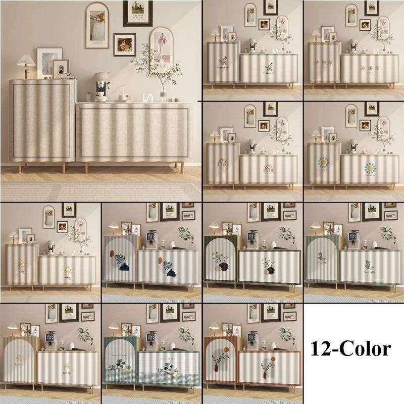 Self-adhesive Cabinet Curtain Dustproof Half-Curtain Kitchen Short Curtains Furniture Dustproof Short Curtains Home Shelf Cover