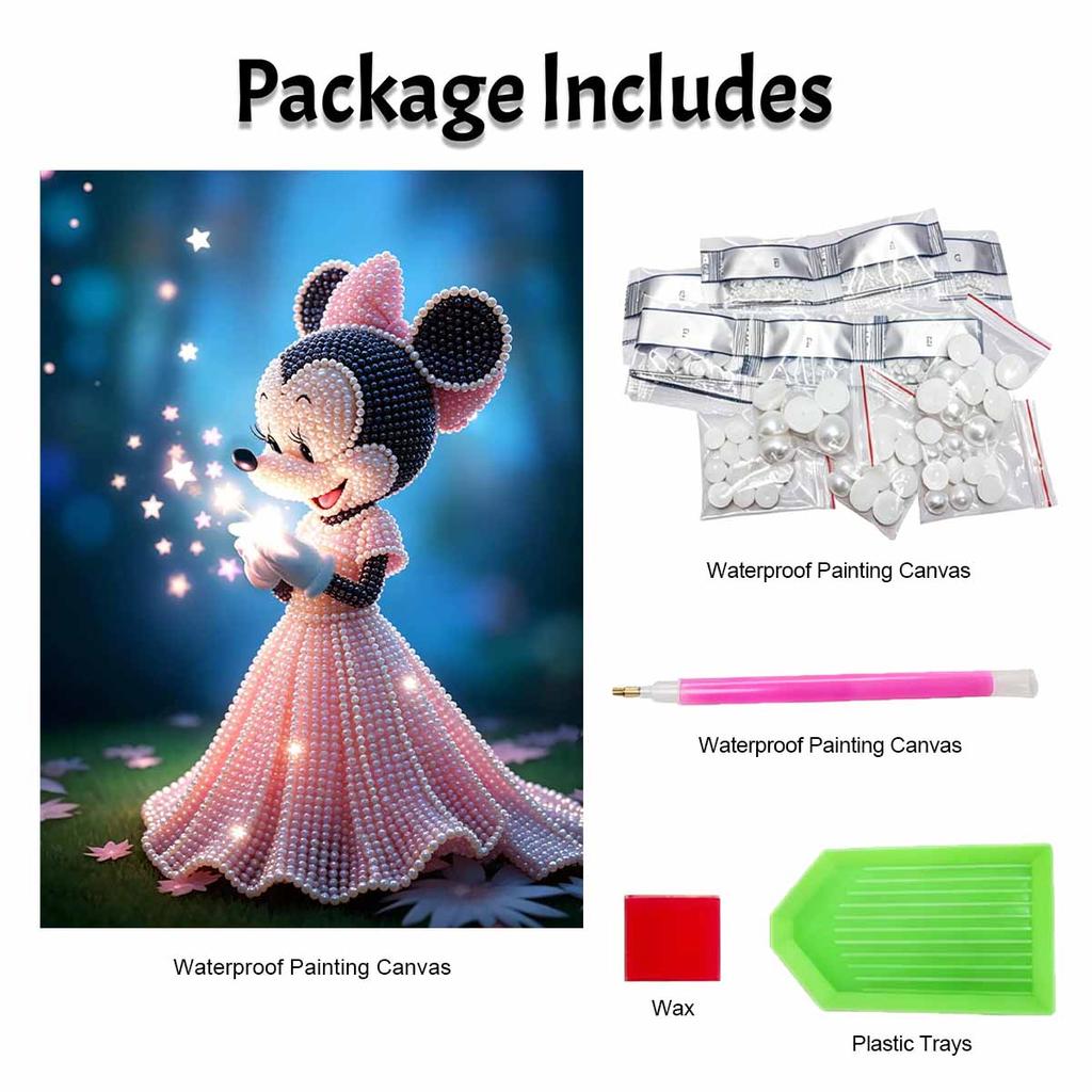 Disney Minnie Mouse Pearl Painting Handmade Pearl Kit Home Decoration Painting