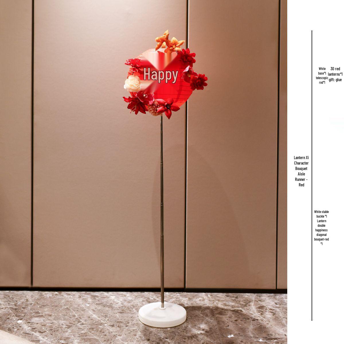 

Double Happiness Wedding Lanterns & Floral Columns Set for Engagement and Bridal Photo Props