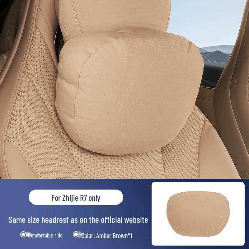 Zhijie R7/S7 Universal Aviation Headrest Neck Pillow with Lumbar Support and Fan.