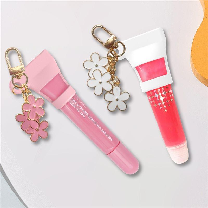 A25F-Lip Gloss For Keys Keychain Cap Cosmetic Cover Hanging Holder Portable Decoration For Lipgloss On The,Keychain Pendant