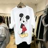 Disney Mickey Minnie Cartoon Print T Shirt Couple Summer Cotton Man Women Short Sleeve Casual Top Streetwear Graphic Tee Vintage