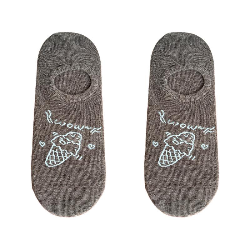 Women's Summer Thin Invisible Shallow-mouthed Short Socks, Silicone Anti-slip and Non-dropping Heel Socks, Cotton Socks