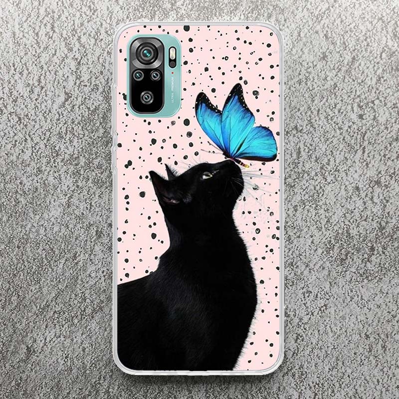 

Black Cat Cartoon Cute Print Soft Case for Xiaomi Redmi Note 14 13 12S 11S Phone Shell 10 Pro Plus 11E 11T 12 11 10S 5G Cover So Redmi Note 13 Pro 5G