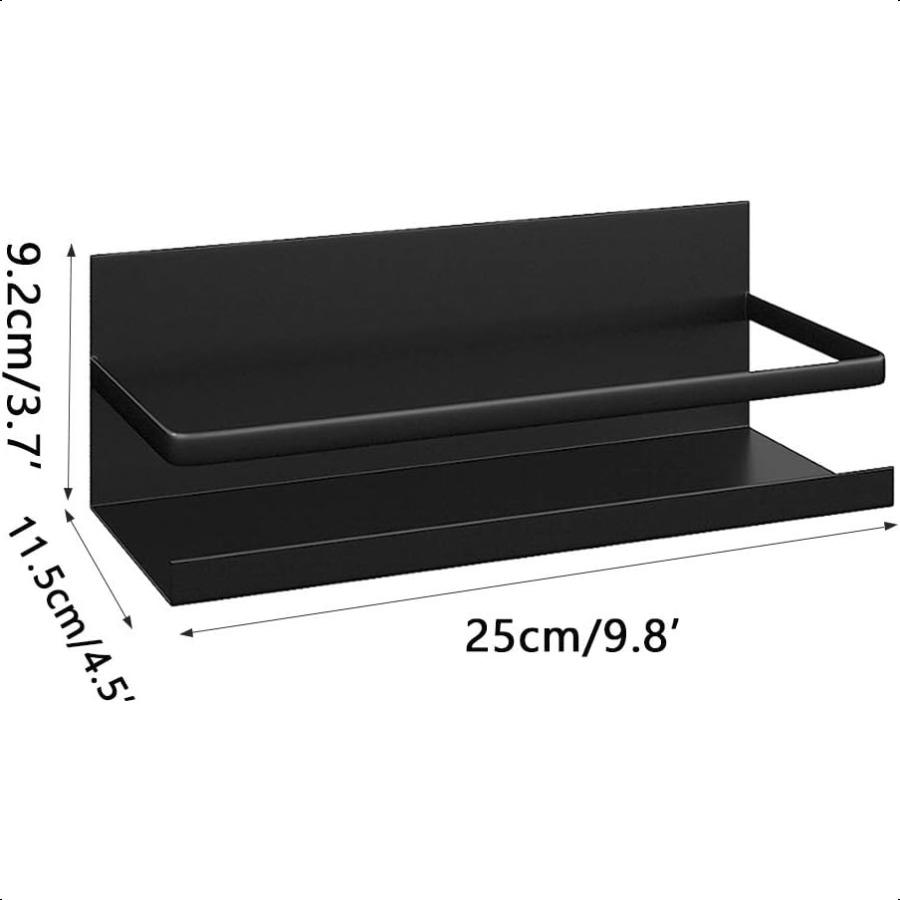 

Набор из 2 магнитных полок для специй для холодильникаСверхпрочная магнитная полка для кухниМагнитная полка для книг для доски для записейОрганизация пространства United States