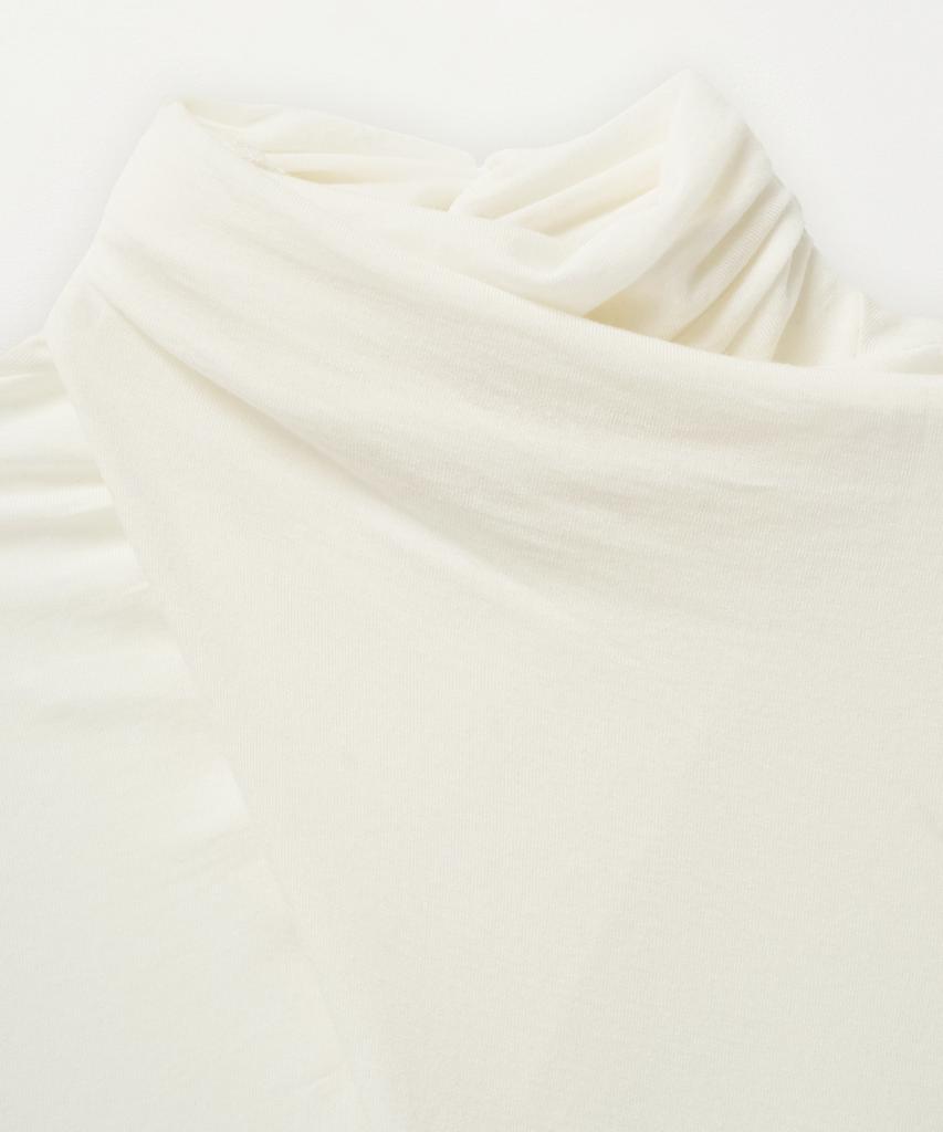 Seteo (W) Cross Turtleneck Long Sleeve White