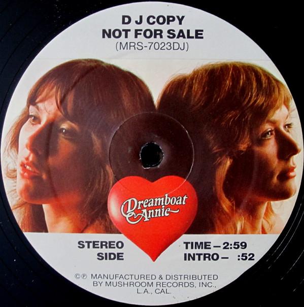 

12inch Record HEART Dreamboat Annie MRS7023DJ Mushroom Record 1976 US Rock Used