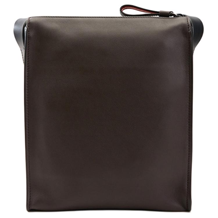 Bally Classic Red And White Striped Leather Shoulder Messenger Bag Men Bags Brown BAUMAS-221