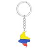 Portachiavi Portatili Mappa della Colombia Portachiavi con Bandiera Accessorio Portachiavi per Zaino