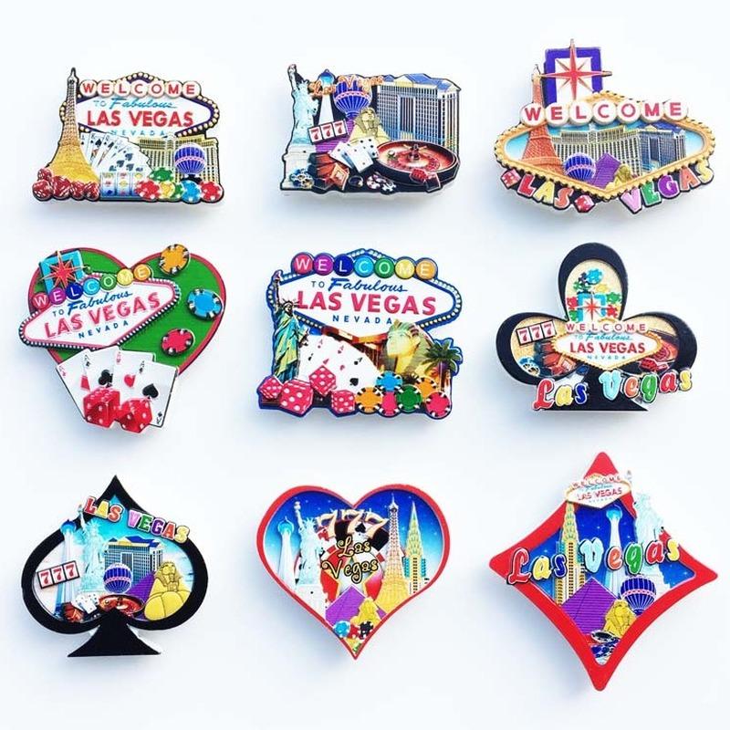 America Tourism Souvenirs Fridge Magnets United States Las Vegas Travelling Fridge Stickers Home Decor Wedding Gifts