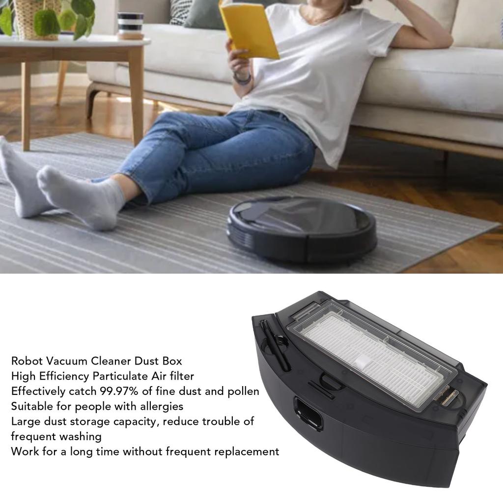 Robot Vacuum Cleaner Dust Box Replacement for M7PRO V980 T1PRO Sweep Robot Black