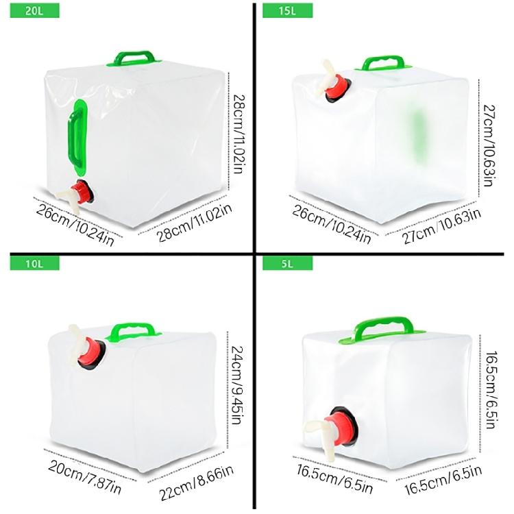 Foldable Water Container with Tap Folding Drinking Storage Bag Outdoor Water Carriers Large Capacity Water Bucket
