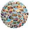 50 New Nordic Landmark Graffiti Stickers Mobile Phone Computer Suitcase Waterproof Decorative DIY Stickers