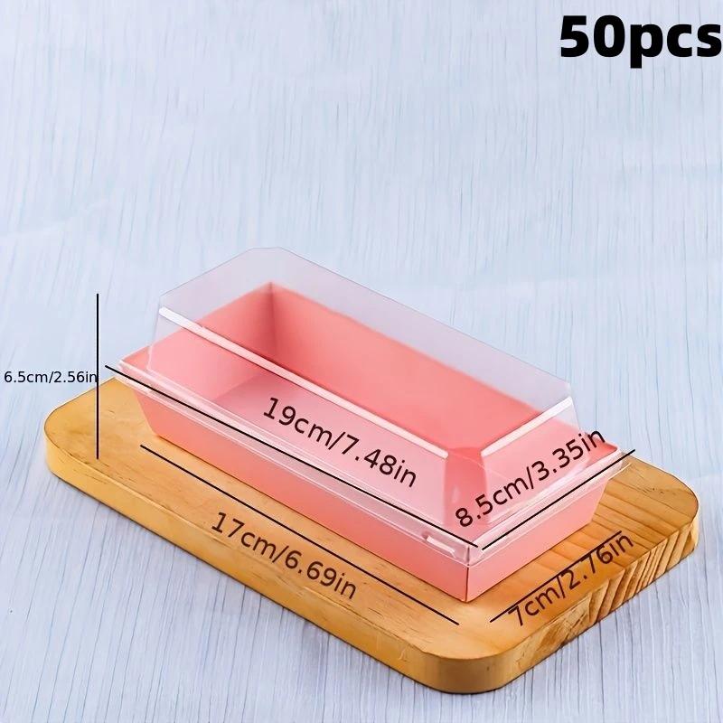 100pcs baking transparent sandwich packaging box Dessert cake Snow Mei Niang thousand layer packing baking cake box