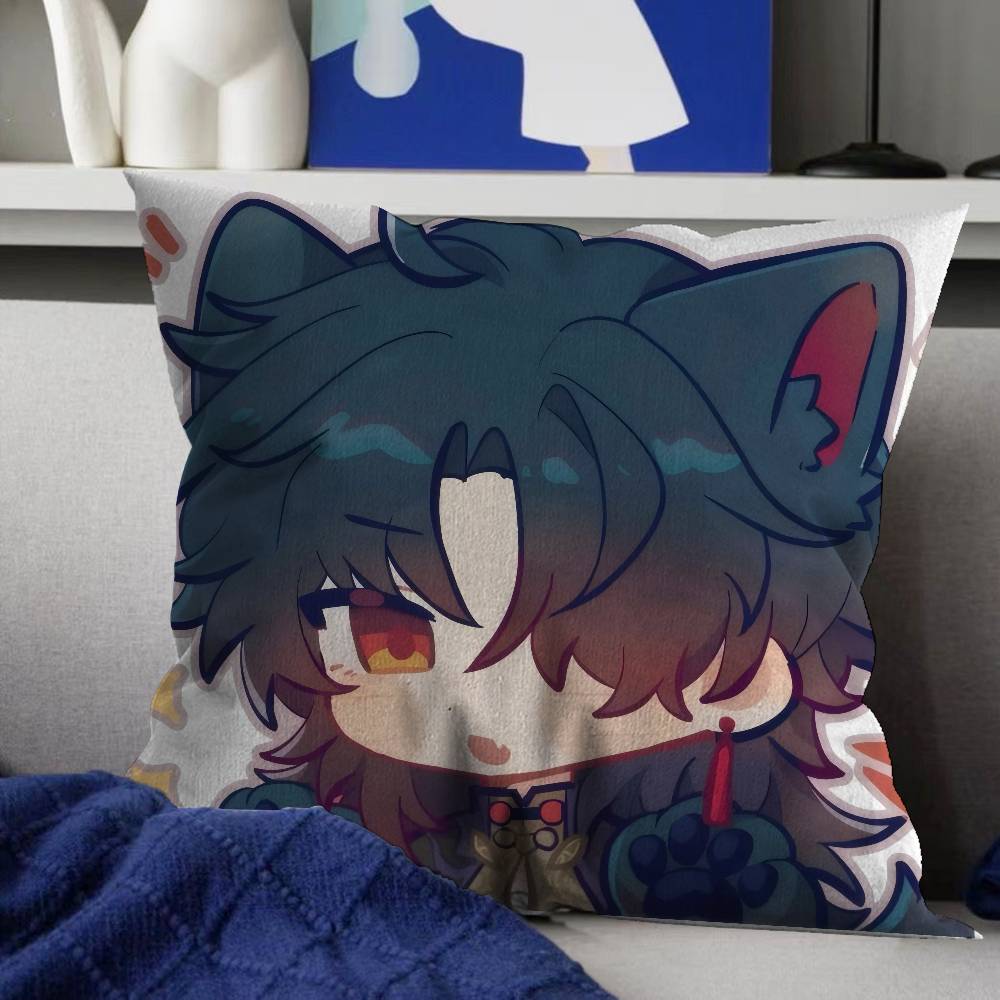 Honkai Star Rail Character Blade Cushion Cover Polyester Sofa Cushions Decorative Throw Pillows Home Decoration Pillowcover