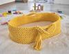Cesta de Moisés de algodão BOHO - transportador de boneca - amarelo