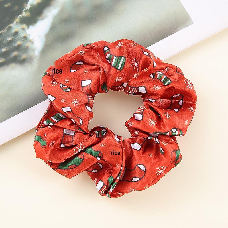 Satin Minimalistische Halloween & Weihnachten Scrunchie Haaraccessoires