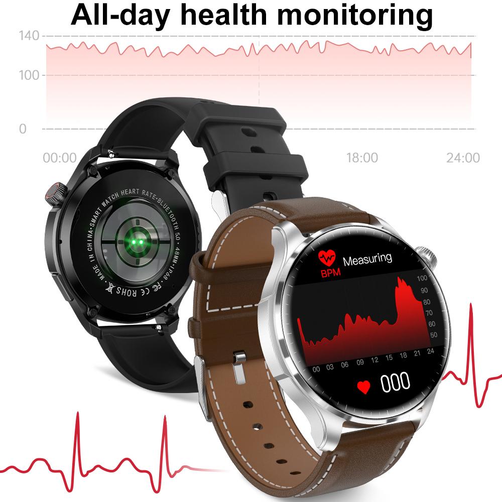 KEYSION 2025 New 1.53'' 48mm Bluetooth Call Smart Watch Men Sport SPO2 Heart Rate Health Monitoring GPS NFC Smartwatch for Android IOS Phone