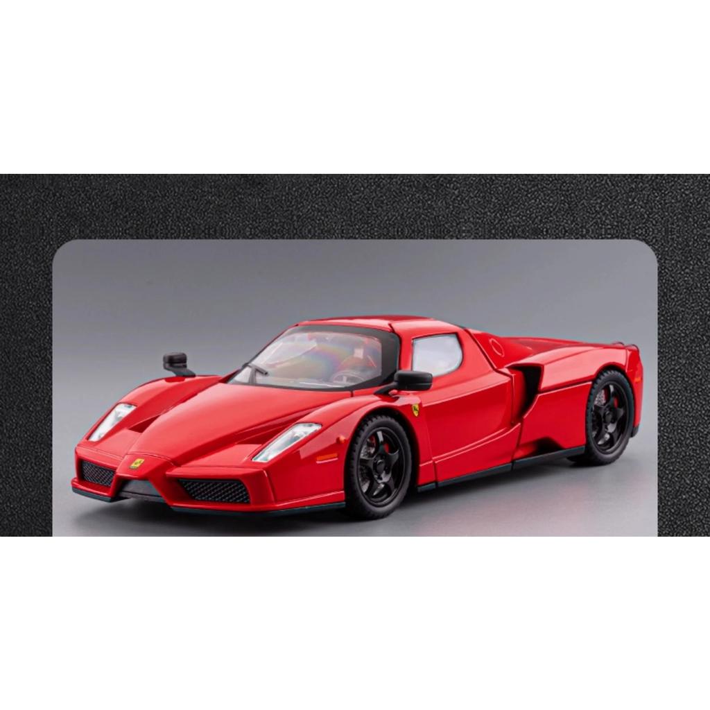 1/24 Ferrari ENZO Alloy Sports Car Model Diecast Metal Racing Super Vehicles Car Model High Simulation Sound and Light Children Toy Gift