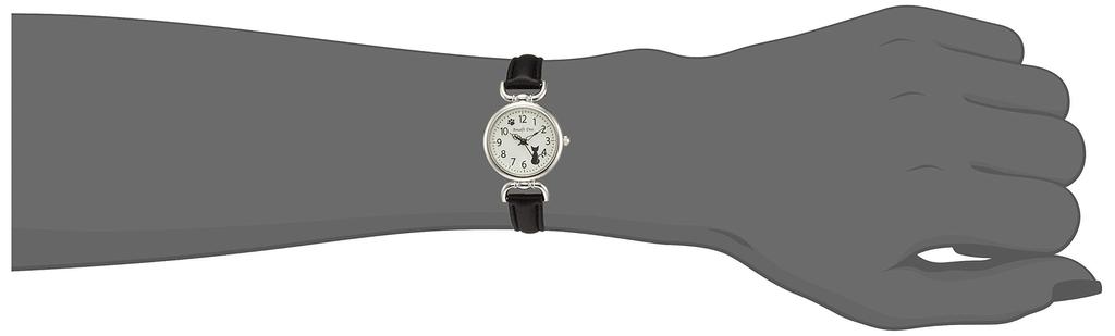 [Arias] Analog Amalfidia Waterproof Leather Strap Cat White Dial WW20022A-156 Women's Black