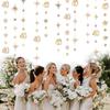 Champagne Gold 40th Birthday Decorations Number 40 Circle Dot Twinkle Star Garland Streamer Banner Backdrop for Women Mens Cheers To 40 Years Old