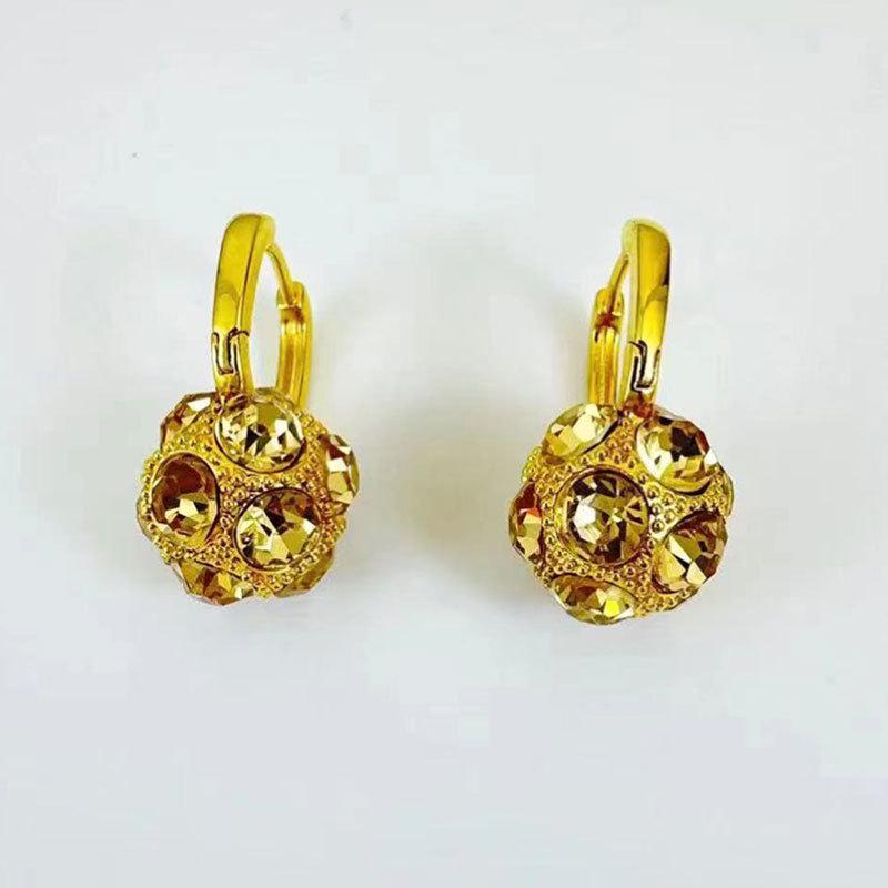 

Серьги-подвески с круглыми бриллиантами, ретро, легкая роскошь, высокий класс, клипсы для ушей, нишевый темперамент, изысканные универсальные серьги для женщин