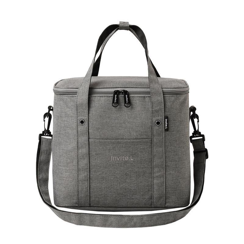 Bento Insulated Lunch Bag with Shoulder Strap and Ice Pack, Thickened Aluminum Foil Picnic Bag Enlarged for Student Storage
