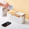2025 Wooden Office Cable Storage Box Power Line Wire Management Organizer Charger Socket Network Line Storage Bin Desk Storages