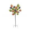 Outdoor Garden Metal Sunflower Windmill Dual Sided Rotating Iron Yard Ornament Weather Resistant Decorative Piece 95cm Height