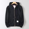 Spring and Autumn New Trendy Men's and Women's Long-Sleeve Sweatshirt with Back Tapestry, Loose Casual Hooded Zip-Up Jacket
