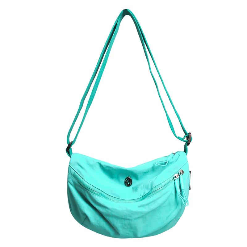 Geantă de umăr ușoară impermeabilă, culoare uni, unisex, geantă crossbody, nailon, ușoară, geantă hobo
